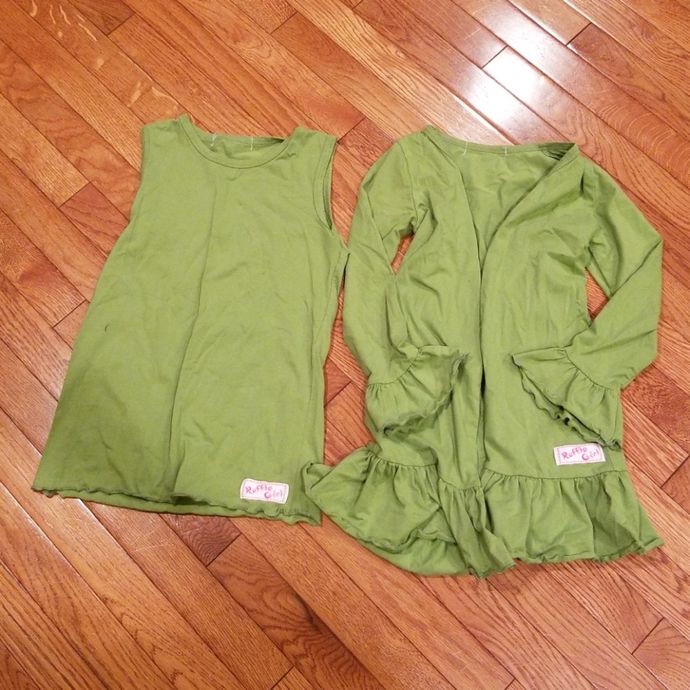 Girls tank and cardigan